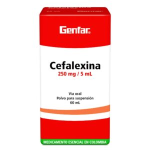 Cefalexina 250 mg Suspension 60 Ml Genfar