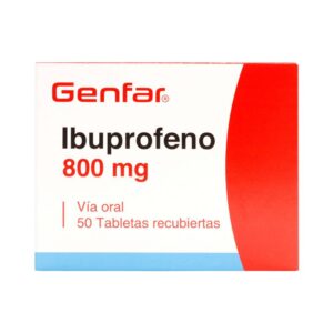 Ibuprofeno 800 mg 50 Tabletas Genfar