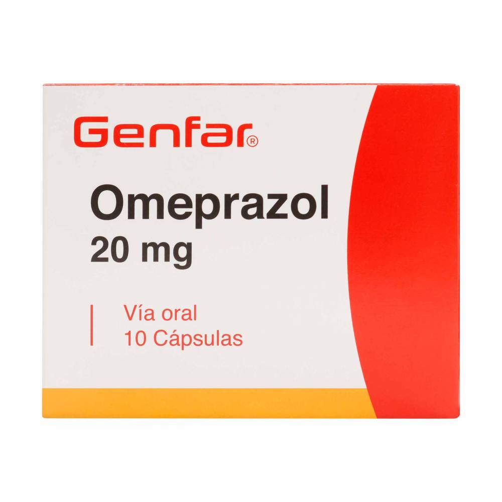Omeprazol 20 mg 10 Cápsulas Genfar