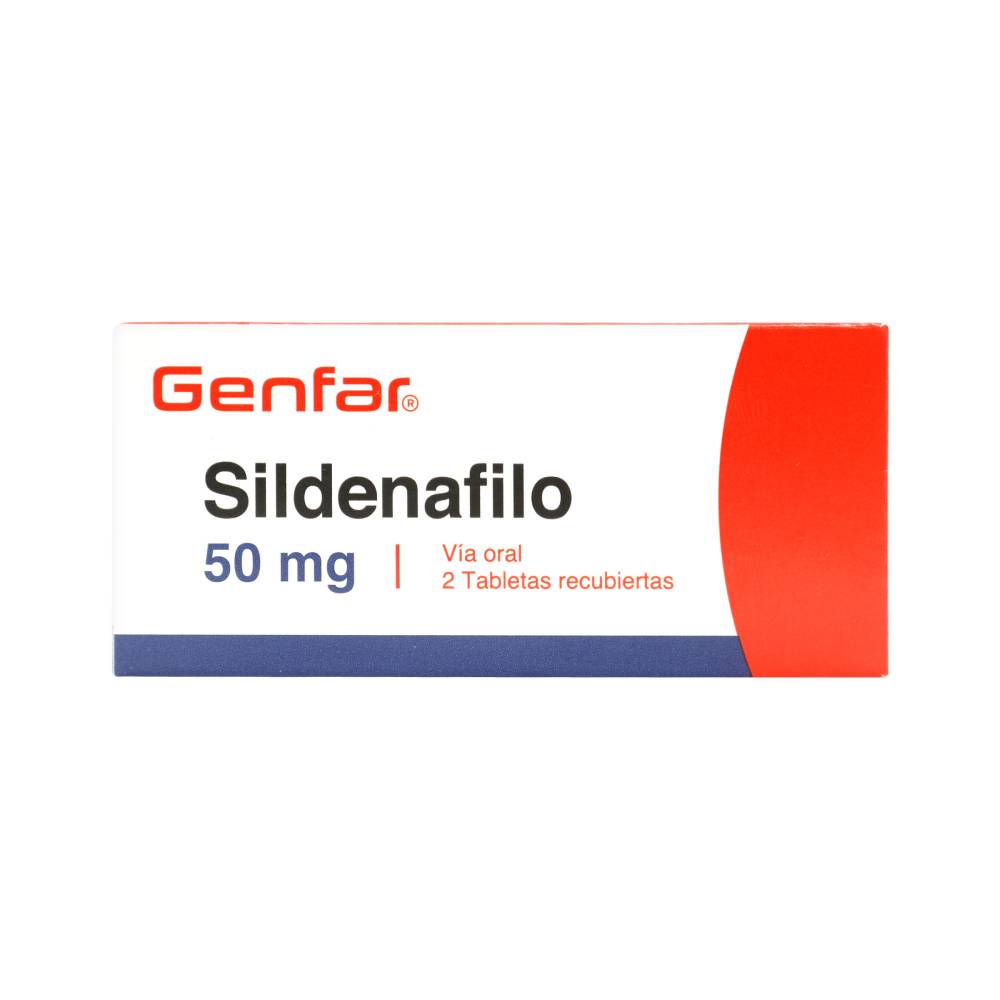 Sildenafil 50 mg 2 Tabletas Genfar