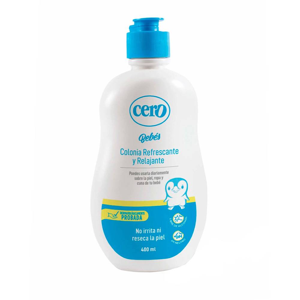 Colonia Refrescante y Relajante Cero 400 Ml