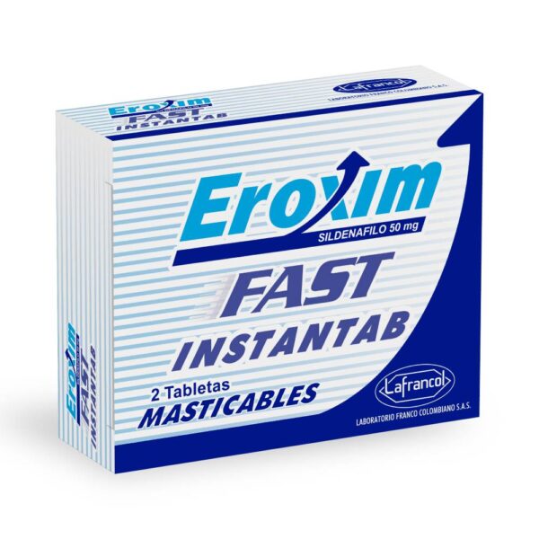 Eroxim Fast Instantab 50 mg 2 Tabletas Sildenafil