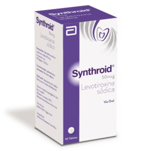 Synthroid 50 Mcg 90 Tabletas Levotiroxina Sodica