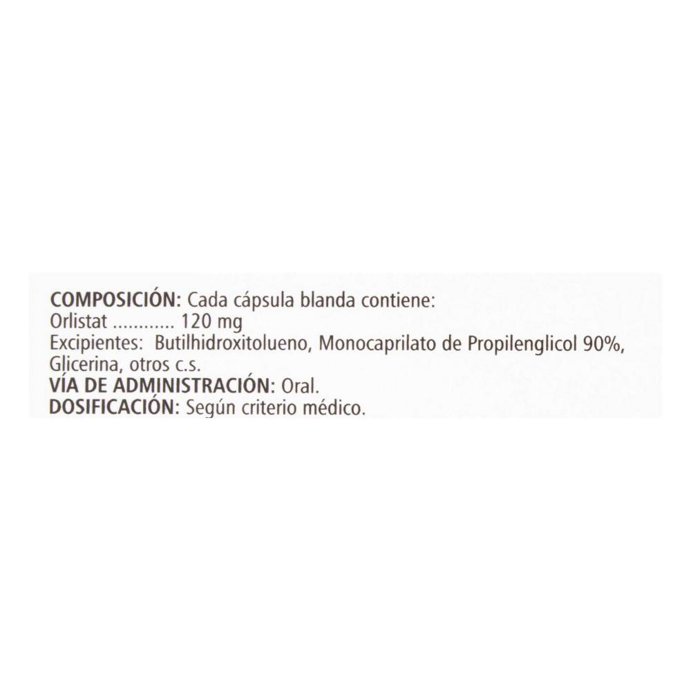 Orlistat 120 mg 30 Cápsulas Colmed - Imagen 3