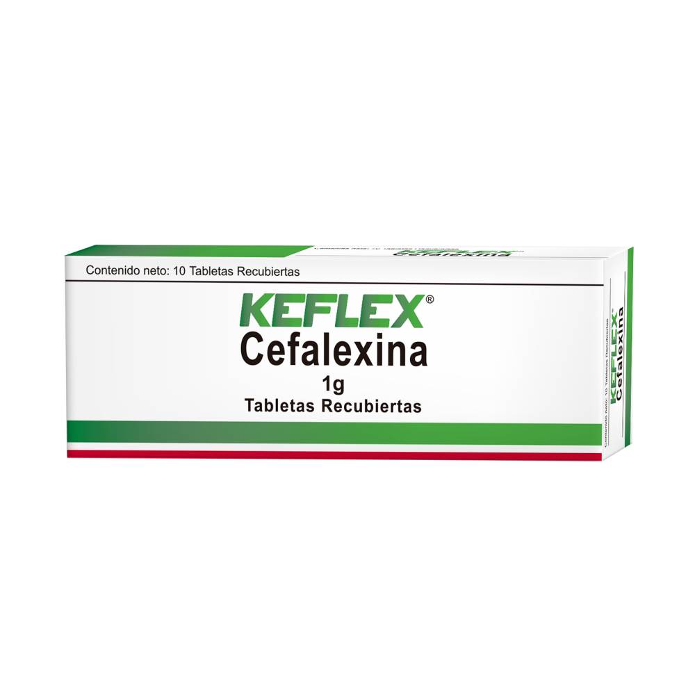 Keflex 1 G 10 Tabletas Cefalexina - Imagen 3