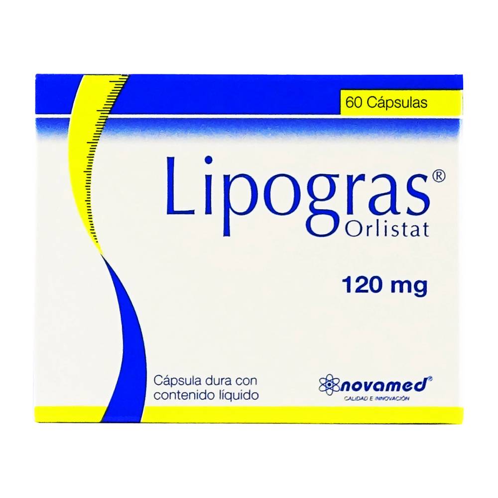 Orlistat Lipogras 120 mg 60 Cápsulas