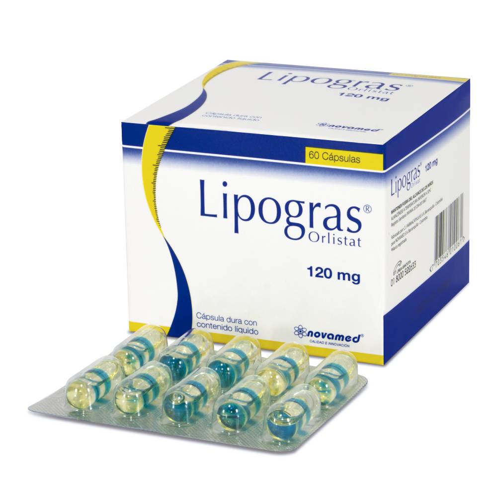 Orlistat Lipogras 120 mg 60 Cápsulas - Imagen 4
