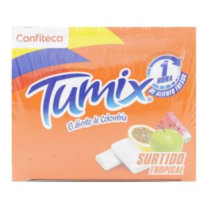 Chicles Tumix Tropical Surtido 2 Pastillas 100 Unidades