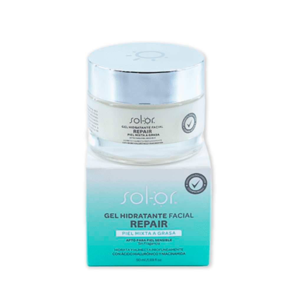 Gel Hidratante Facial Repair Sol-Or 50 ml