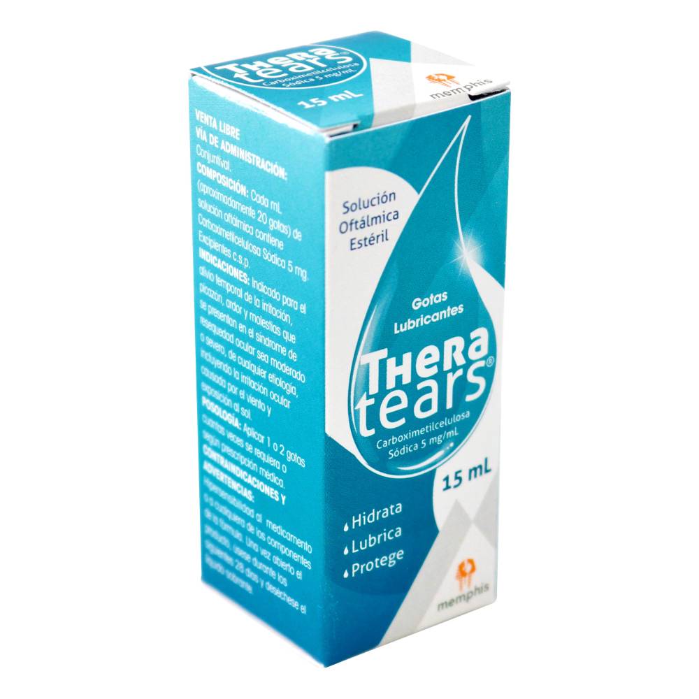 Thera Tears Carboximetilcelulosa 15 mg Gotas Para Ojos 15 Ml - Imagen 2