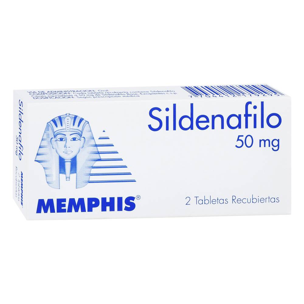 Sildenafil 50 mg 2 Tabletas Memphis - Imagen 3