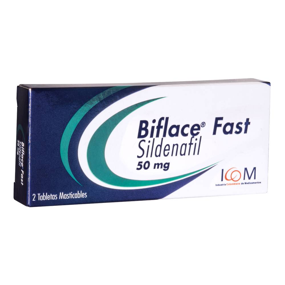 Biflace Fast 50 mg 2 Tabletas Masticables