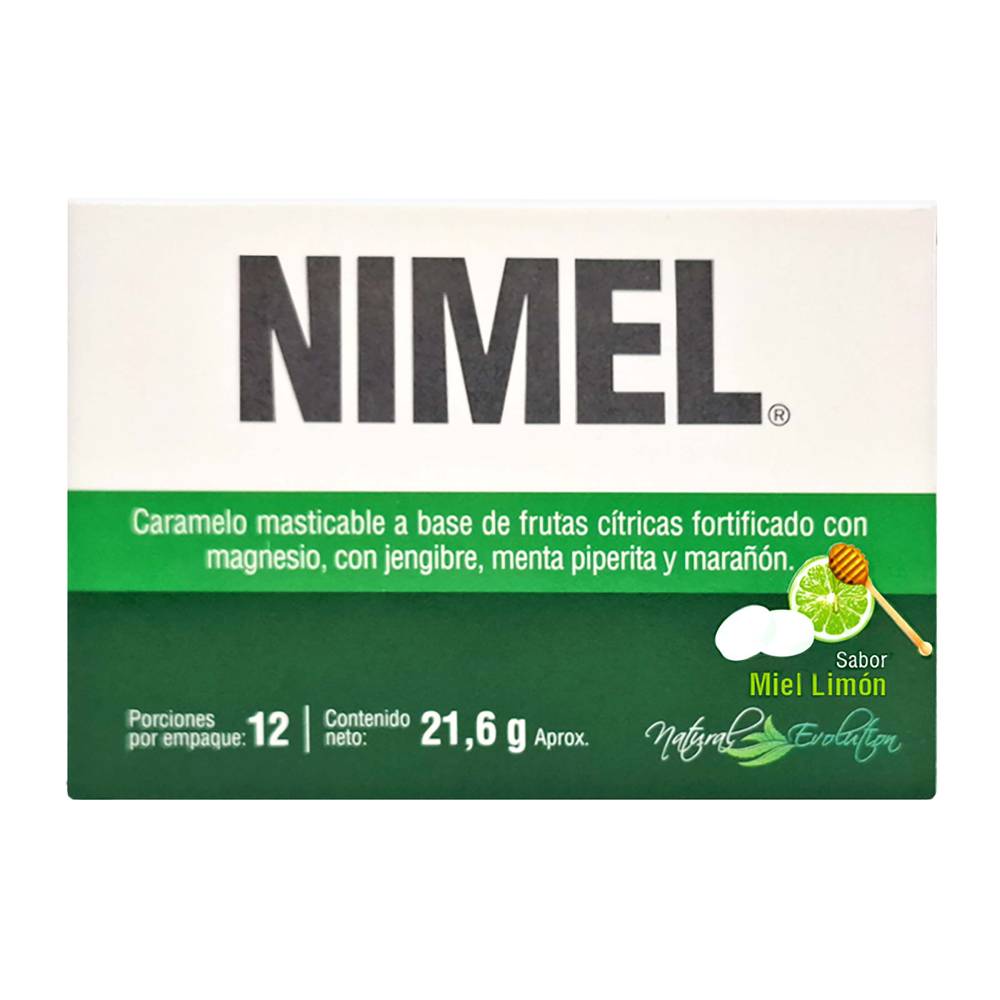 Caramelo Nimel Sabor Miel Limón 12 Tabletas