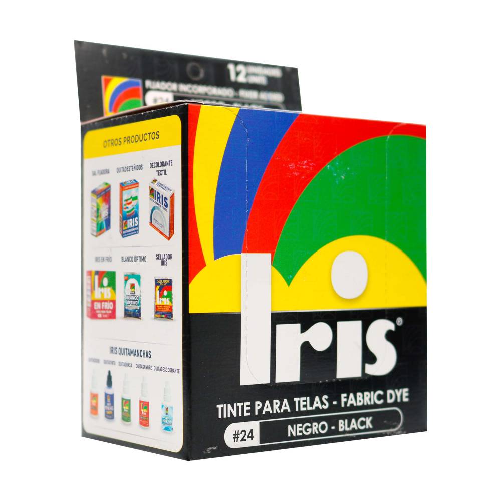 Tinte Iris Para Telas #24 Negro 9 g 12 Unidades - Imagen 2