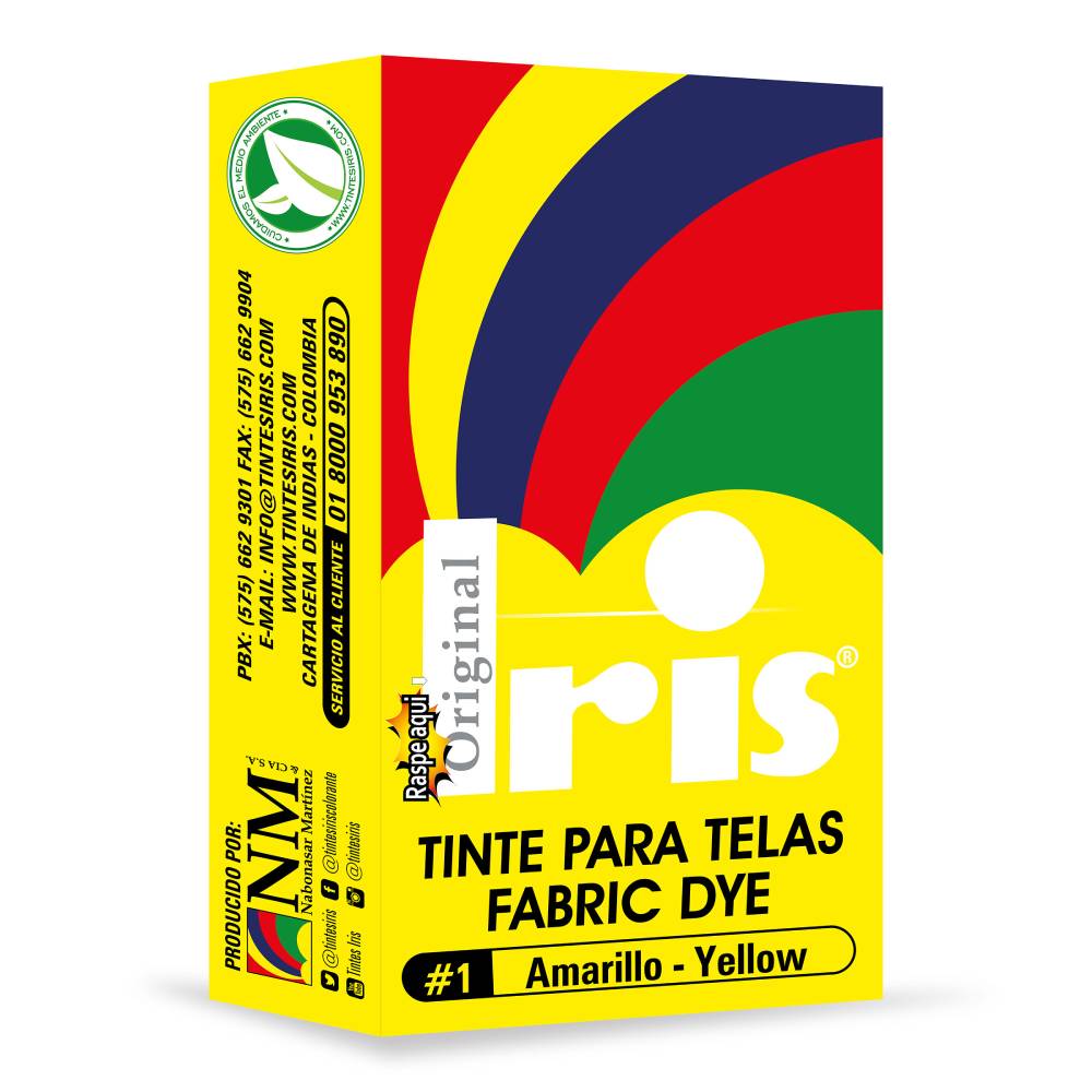 Tinte Iris Para Telas #1 Amarillo 9 g