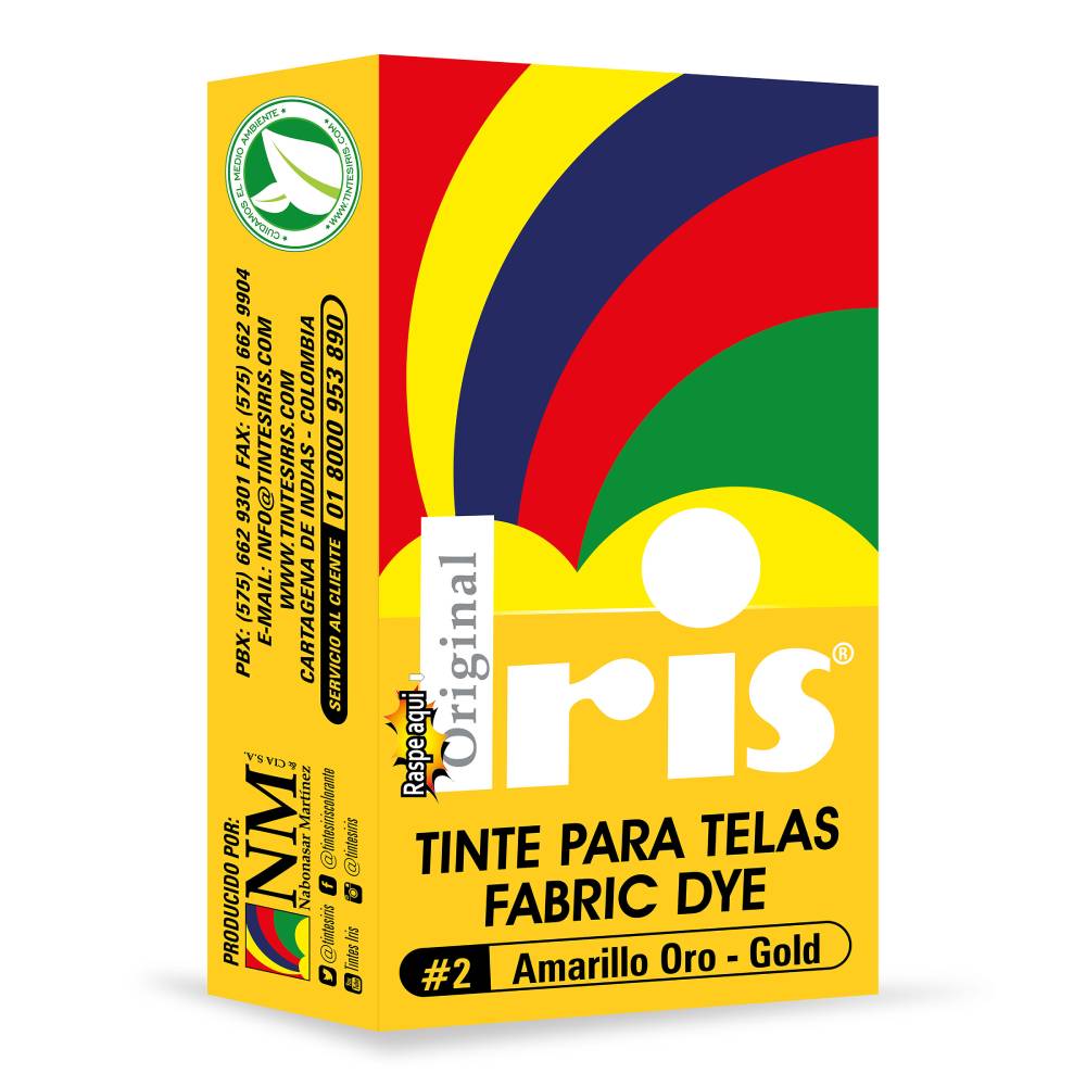 Tinte Iris Para Telas #2 Amarillo Oro 9 g