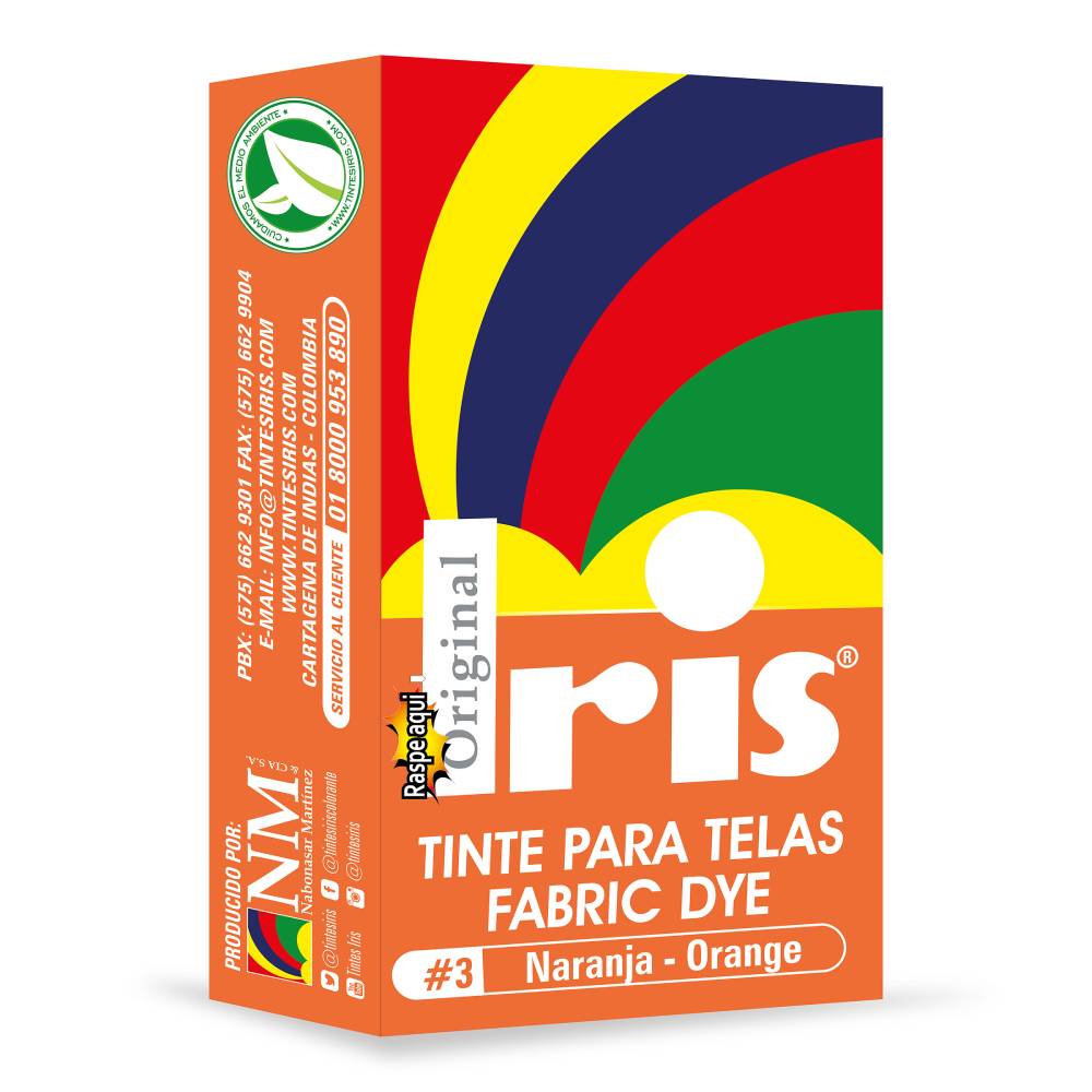 Tinte Iris Para Telas #3 Naranja 9 g