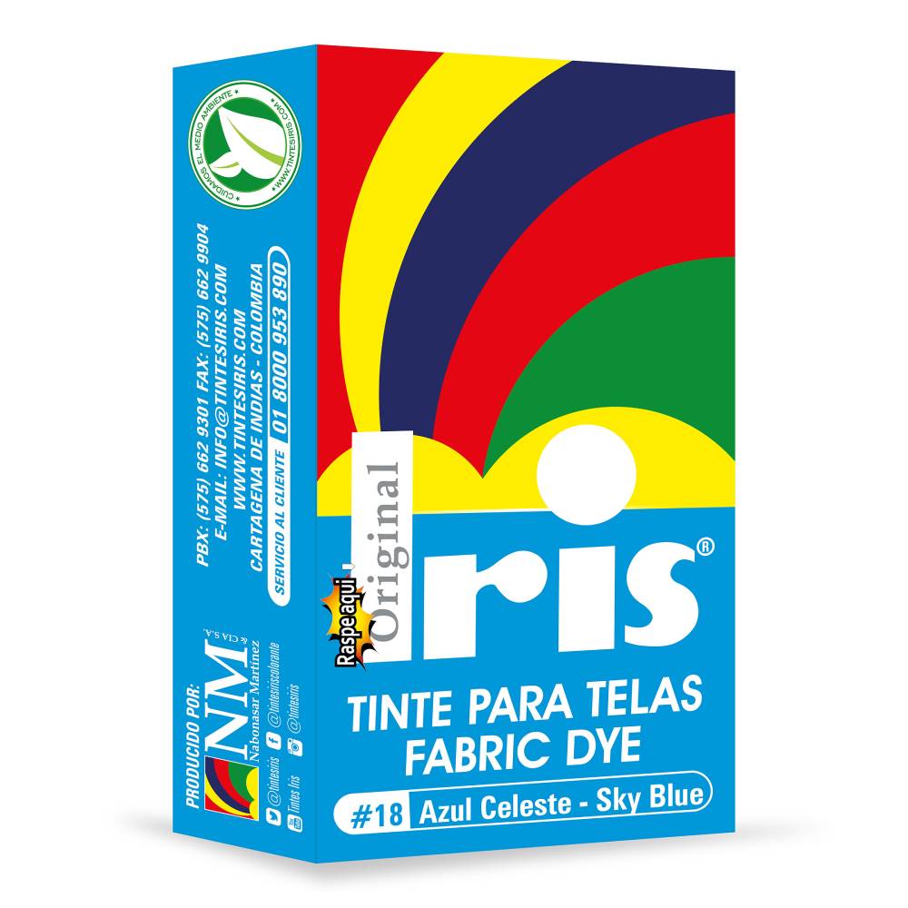 Tinte Iris Para Telas #18 Azul Celeste 9 g