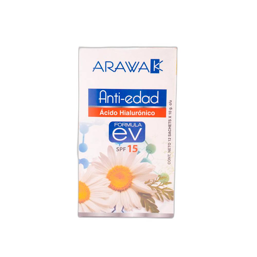 Crema Anti Edad Arawak Con Acido Hialurónico 12 Sobres 10 g