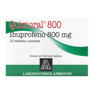 Quimoral 800 mg 20 Tabletas Ibuprofeno