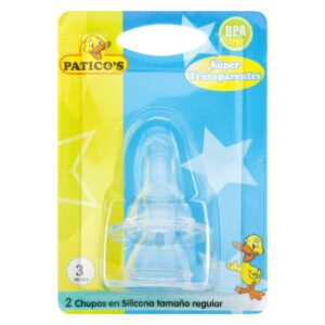 2 Chupos En Silicona Tamaño Regular