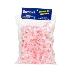 Chupo En Silicona Bambini Boca Ancha Bolsa De 24 Unidades