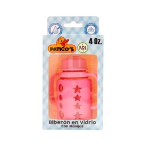 Biberon En Vidrio Con Manijas 120 ml 4 Oz Patico`s