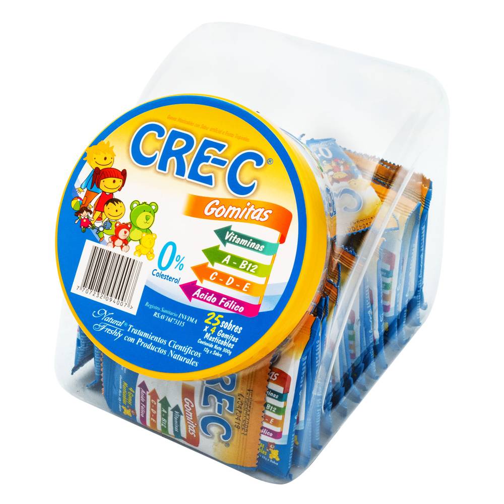 Gomitas Cre-C Frutos Tropicales Con Vitaminas 25 Sobres - Imagen 2