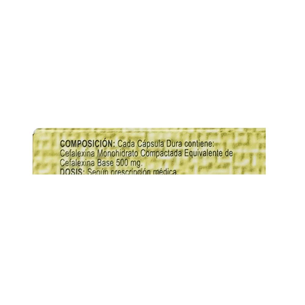 Ceflaxilin Cefalexina 500 mg 20 Cápsulas - Imagen 2