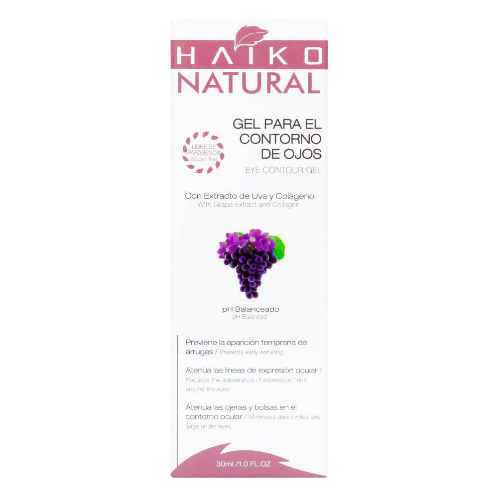 Gel Haiko Natural Contorno de Ojos Con Extracto De Uva 30 g - Imagen 2