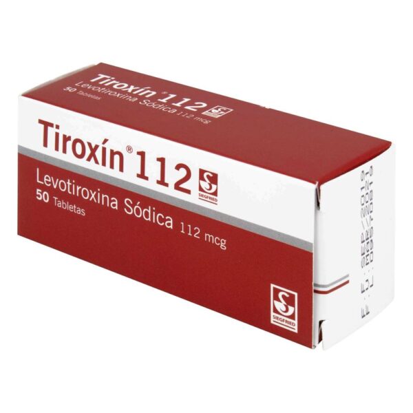 Tiroxin 112 Mcg 50 Tabletas Levotiroxina Sodica - Imagen 2