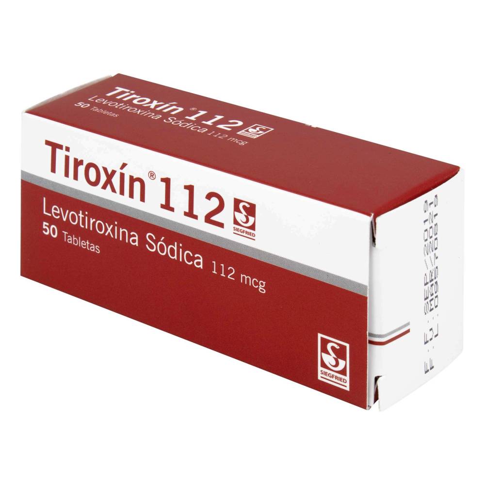 Tiroxin 112 Mcg 50 Tabletas Levotiroxina Sodica - Imagen 2