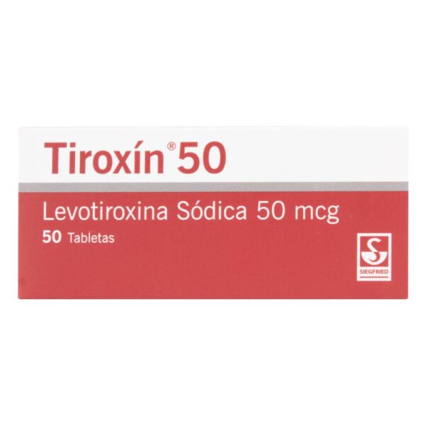 Tiroxin 50 mg 50 Tabletas Levotiroxina Sodica