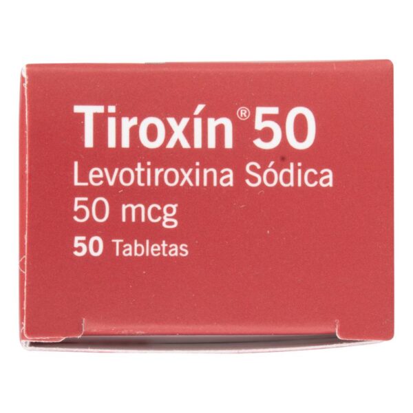 Tiroxin 50 mg 50 Tabletas Levotiroxina Sodica - Imagen 2