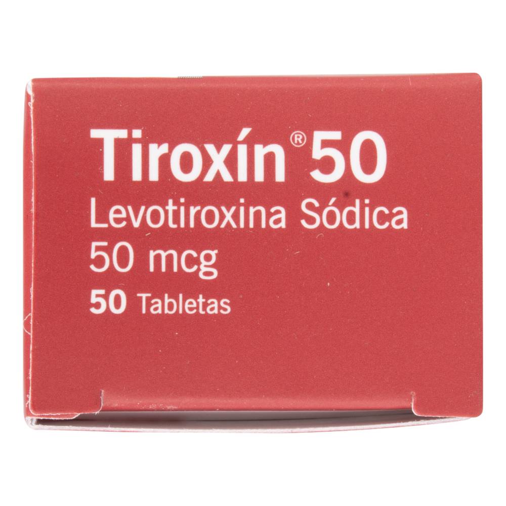 Tiroxin 50 mg 50 Tabletas Levotiroxina Sodica - Imagen 2