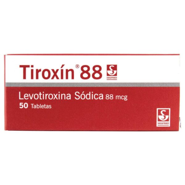 Tiroxin 88 Mcg 50 Tabletas Levotiroxina Sodica