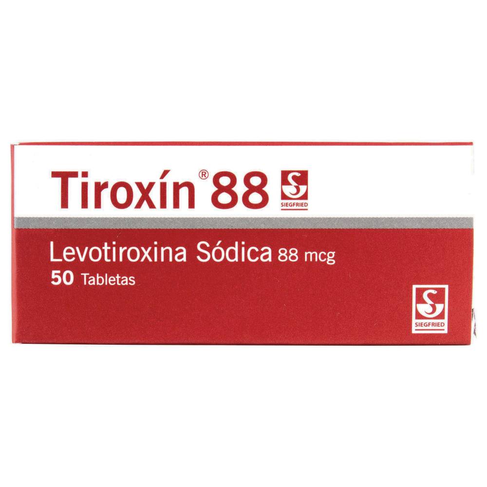Tiroxin 88 Mcg 50 Tabletas Levotiroxina Sodica