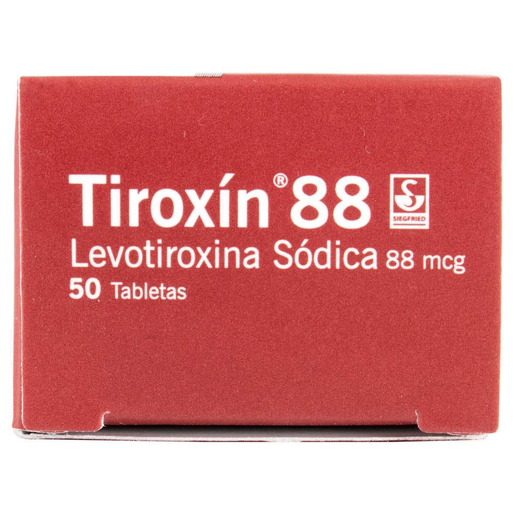 Tiroxin 88 Mcg 50 Tabletas Levotiroxina Sodica - Imagen 2