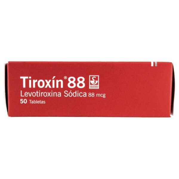 Tiroxin 88 Mcg 50 Tabletas Levotiroxina Sodica - Imagen 3