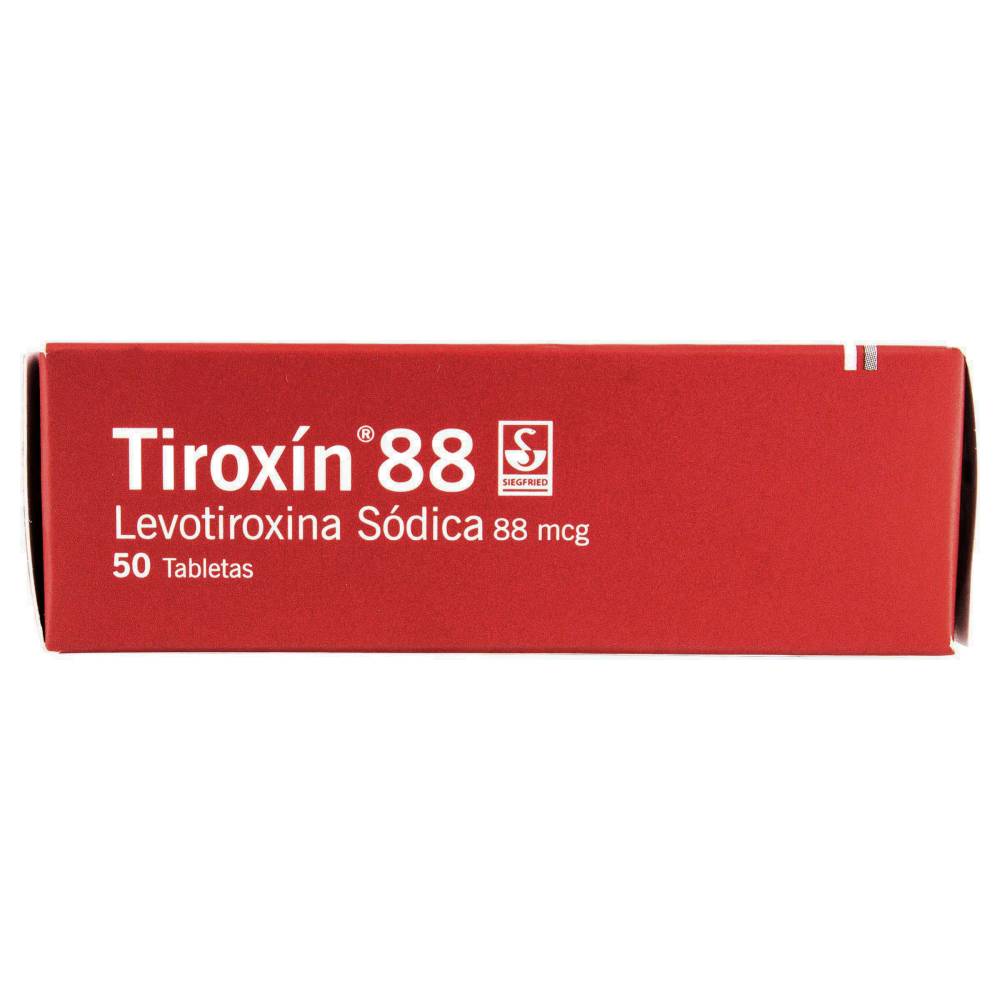 Tiroxin 88 Mcg 50 Tabletas Levotiroxina Sodica - Imagen 3