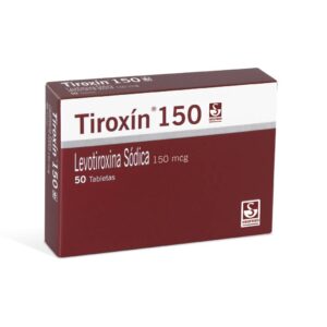 Tiroxin 150 mg 50 Tabletas Levotiroxina Sodica