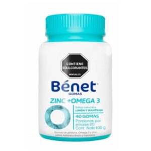 Gomas Benet Con Zinc + Omega 3 Sabor LImon Y Manzana 100 g