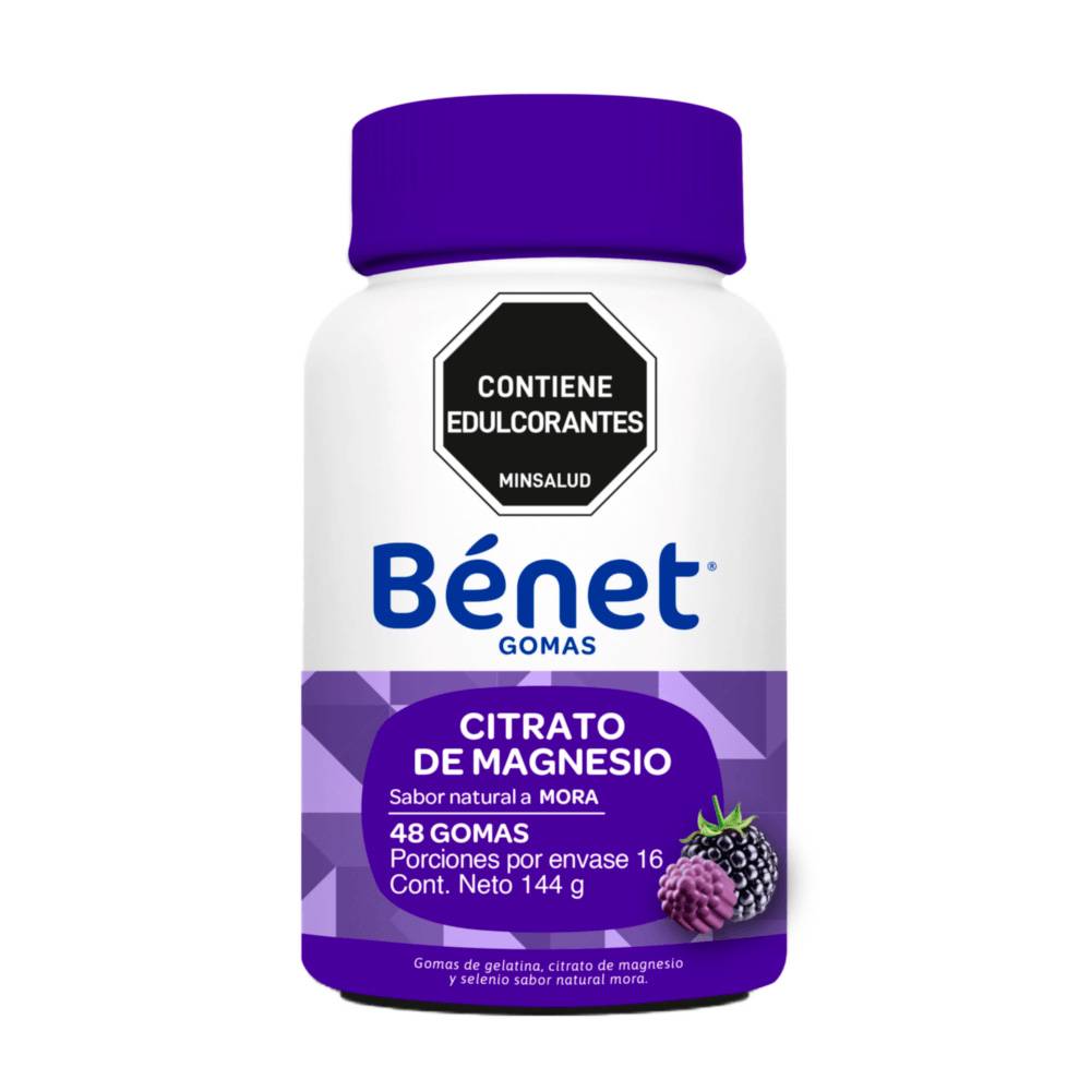 Gomas Benet Citrato De Magnesio Sabor a Mora 144 g