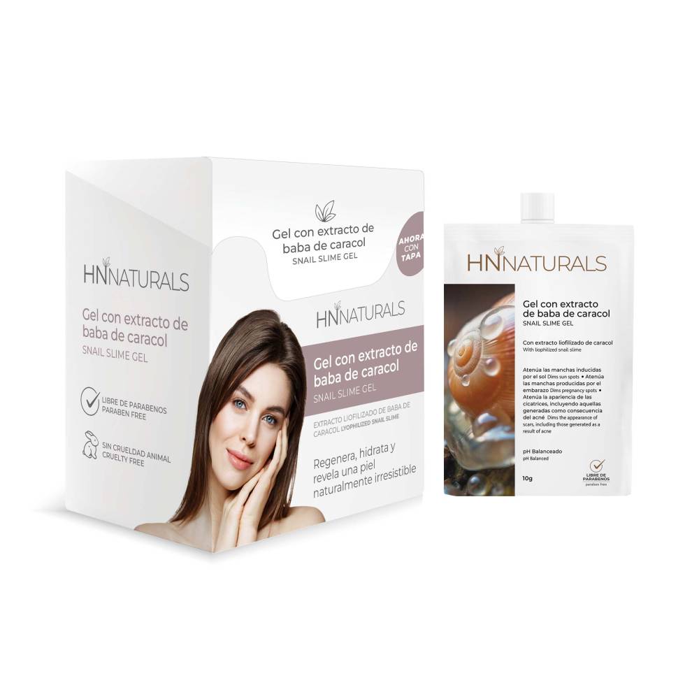 Gel HN Naturals Con Extracto De Baba De Caracol 12 Sobres