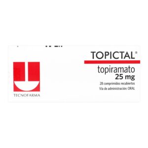 Topictal 25 mg 28 Tabletas Topiramato
