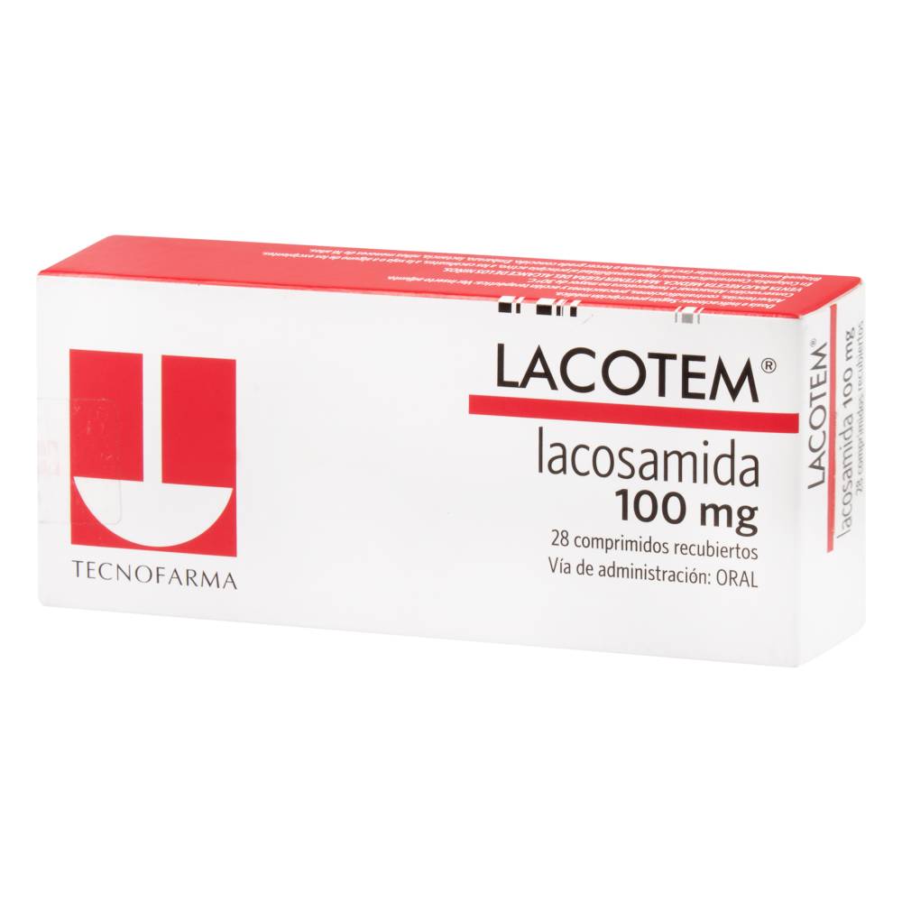 Lacotem 100 mg 28 Comprimidos Lacosamida - Imagen 2