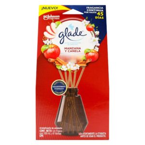 Ambientador Glade Manzana Y Canela 100 ml x 6 Varitas