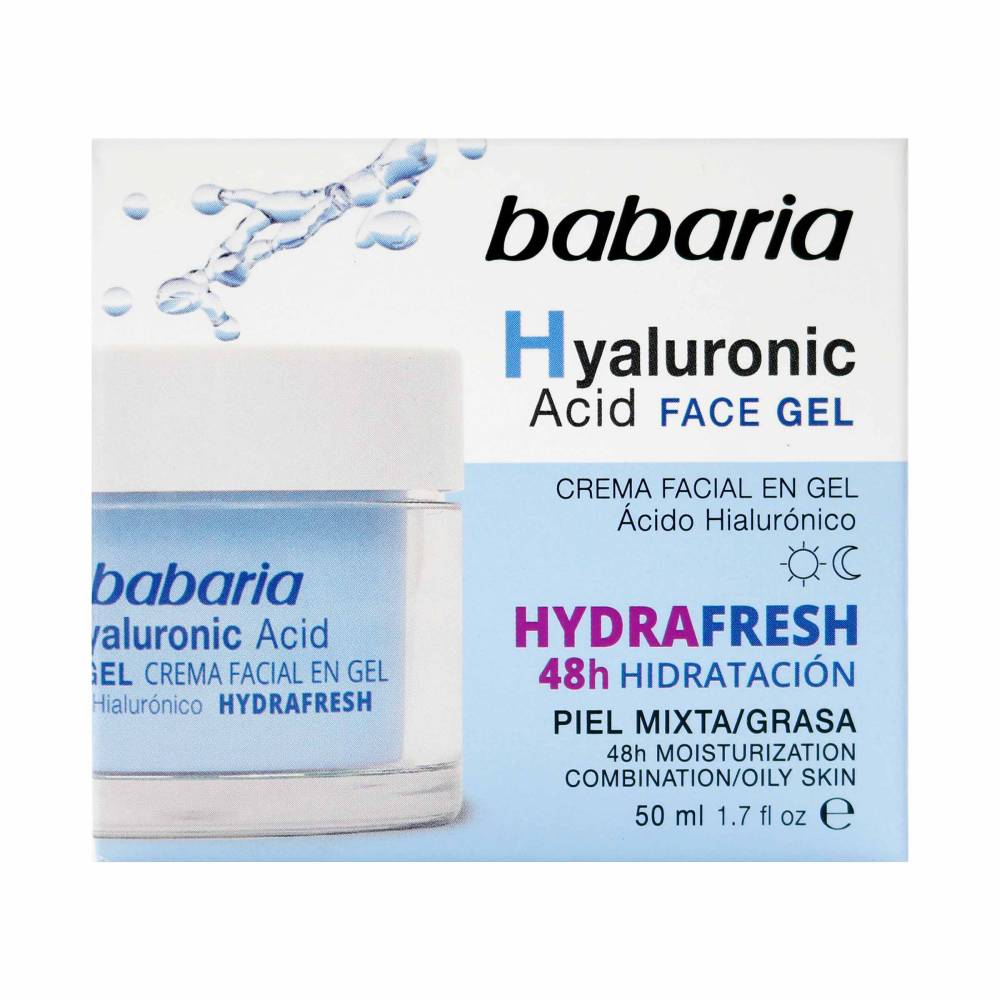 Crema Facial En Gel Babaria Con Acido Hialuronico 50 ml