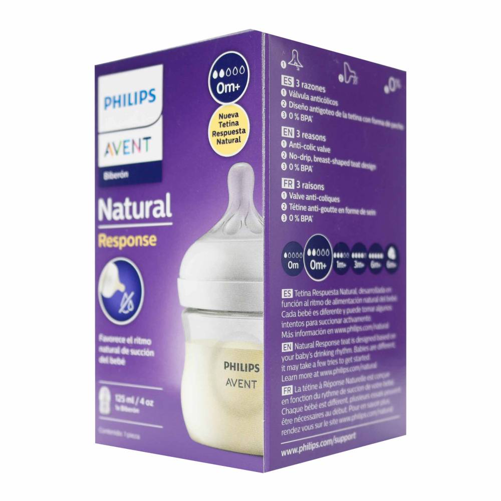 Biberon Philips Avent Natural 125 Ml 4 Oz - Imagen 2