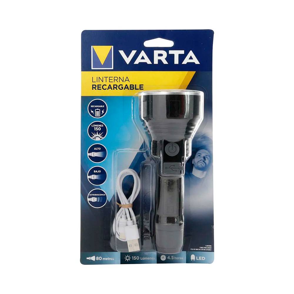 Linterna Varta Recargable 150 Lumenes